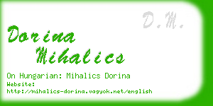 dorina mihalics business card